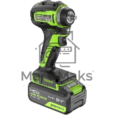 Гайковерт Greenworks G24IW200 аккум. патрон:квад.3/8
