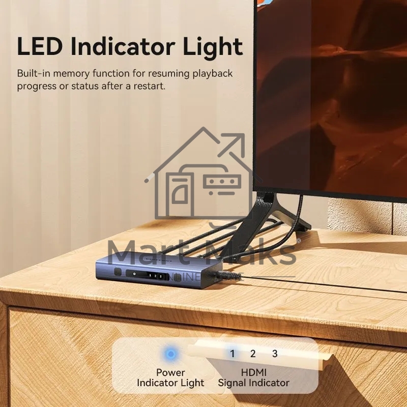 Переключатель (switch) 3x1 Vention HDMI v2.0