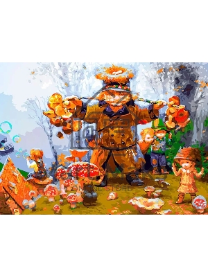 Картина по номерам БЕЛОСНЕЖКА 953-AS Веселые грибники