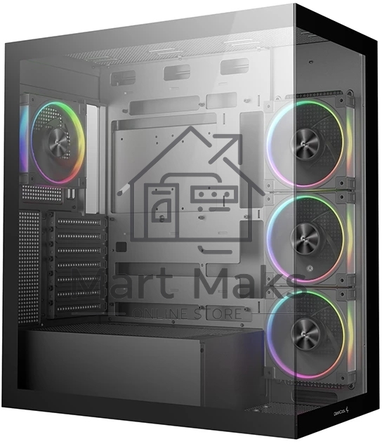 Компьютерный корпус Deepcool CG580 4F V2 без БП, боковое окно (панорама), 4x120mm ARGB PWM вентилятора, черный, ATX (R-CG580-BKADA4-G-2)