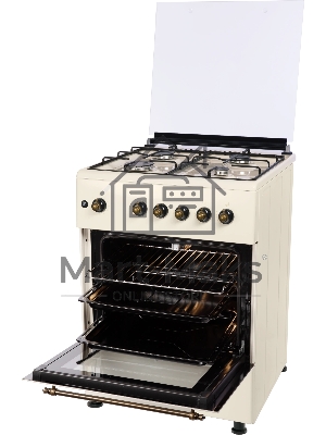 Плита газовая Nordfrost GG 6061 Y бежевый, конфорок 4 шт, духовка 63 л, 60 см x 89 см x 60 см