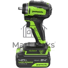 Гайковерт Greenworks G24IW200 аккум. патрон:квад.3/8