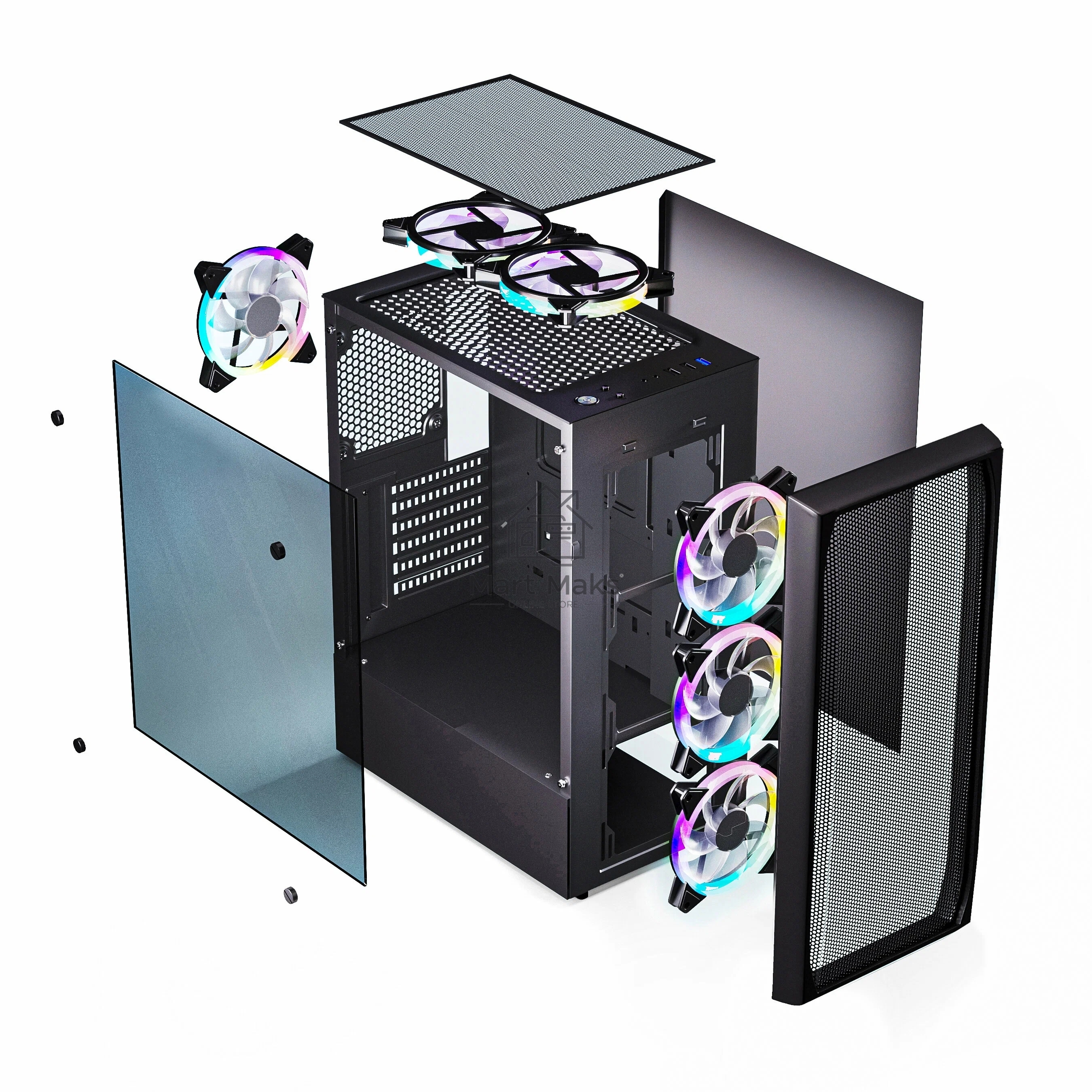 Компьютерный корпус ABR GQ-3 (8017) (USB3.0X1 + USB2.0 X2+audio)