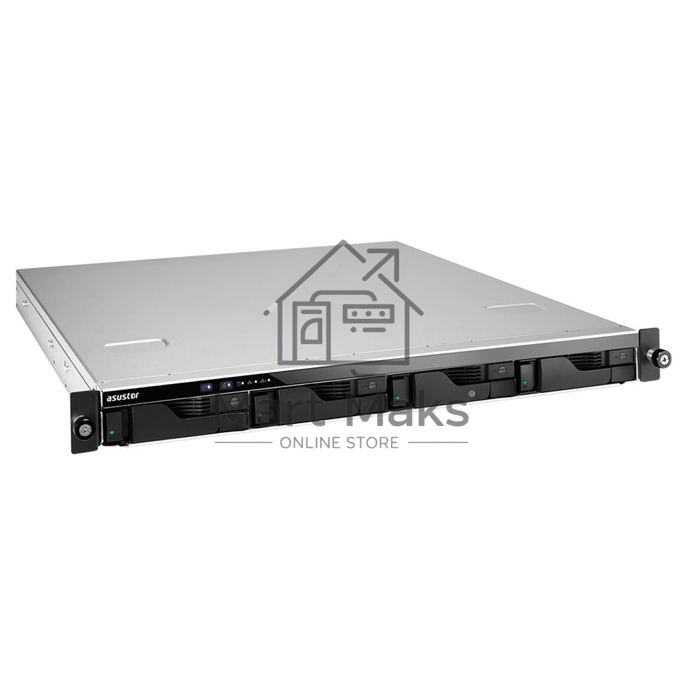 Сетевой накопитель ASUSTOR AS6504RS 4Bay/Intel Atom C3538, 2.1GHz/8GB DDR4/noHDD,LFF(HDD,SSD),/2x1GbE(LAN)/4xUSB3.2; 90IX01G0-BW3S00