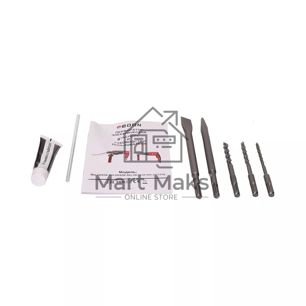 Перфоратор EDON RH-26/1150 черный/красный 9277