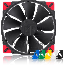 Вентилятор корпусной Noctua NF-A20 PWM chromax.black, 200 мм, 350-800 об/мин, 18.1 дБ, 4-pin PWM, без подсветки, черный