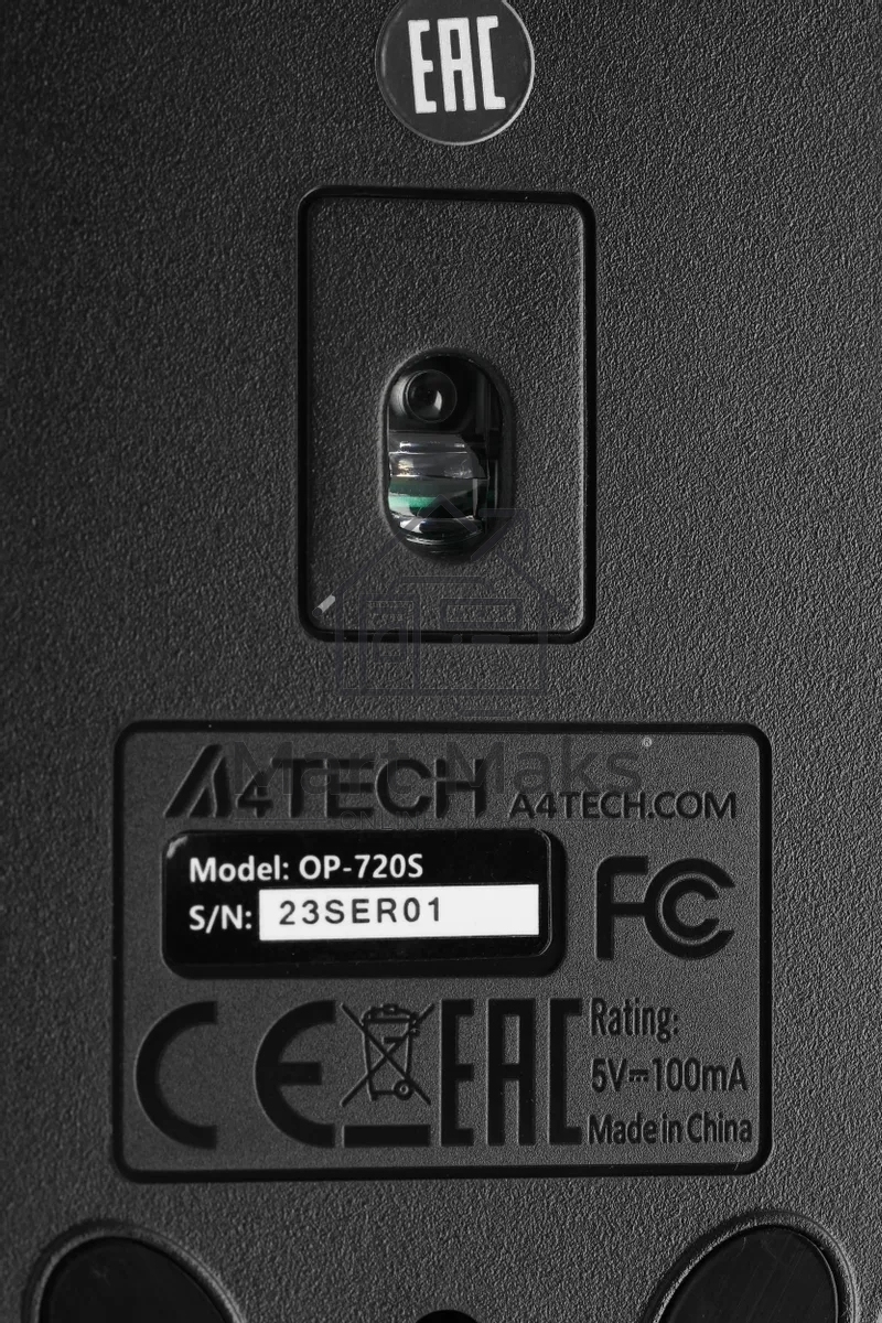 Мышь проводная A4Tech OP-720S черный, 1200 dpi, USB, кнопки - 3