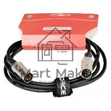 Кабель MIDI FORCE MCC-02/1.5MIDI DIN 5-pin - MIDI DIN 5-pin, высококачественный, диаметр 6 мм, для подключения синтезаторов, звуковых модулей и др. оборудования, профессиональные металлические разъемы, длина 1,5 м, черный
