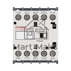 Миниконтактор YON DMC009 9A 4кВт AC3 3P кат. 220В AC 1НО YON DMC009-3C10A230