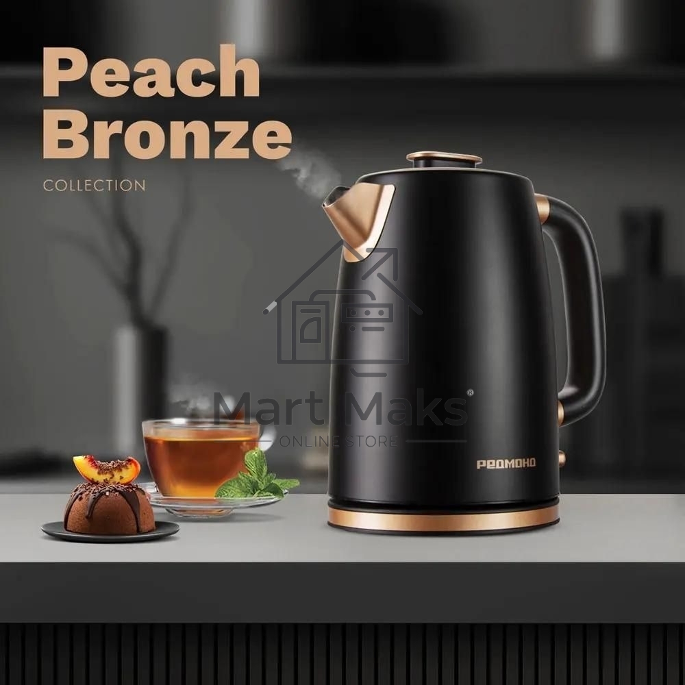 Чайник электрический Redmond KM240 1.7л. 2200Вт черный/бронзовый