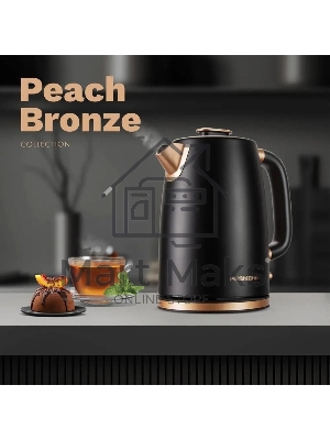 Чайник электрический Redmond KM240 1.7 л, 2200 Вт, черный/бронзовый