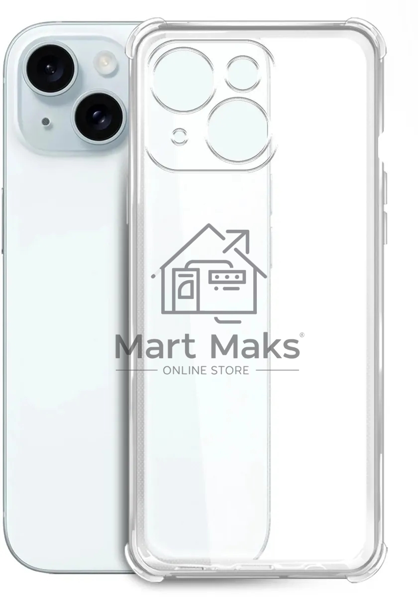 Чехол (клип-кейс) BoraSCO для Apple iPhone 15 Plus прозрачный