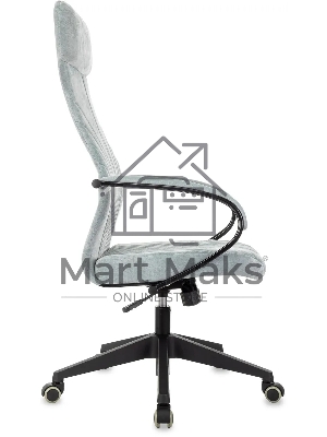 Кресло руководителя Бюрократ CH-610 Fabric серо-голубой Light-28 крестов. пластик