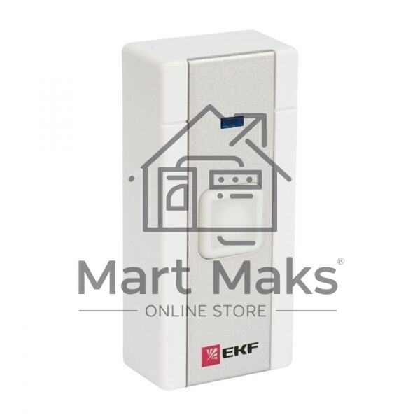 Кнопка для беспроводного звонка EKF DB-T-01 PROxima с функцией обучения, белый-серый с индикацией