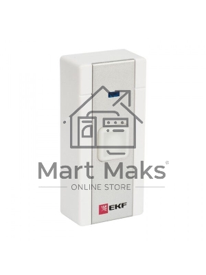 Кнопка для беспроводного звонка EKF DB-T-01 PROxima с функцией обучения, белый-серый с индикацией