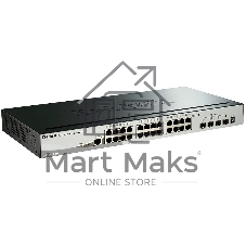 Коммутатор D-Link DGS-1510-28X, 24×1 Гбит/с + 4×10 Гбит/с SFP+, управляемый