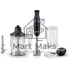 Блендер погружной Bosch MSM4B654 черный, 1000 Вт, 1 скорость