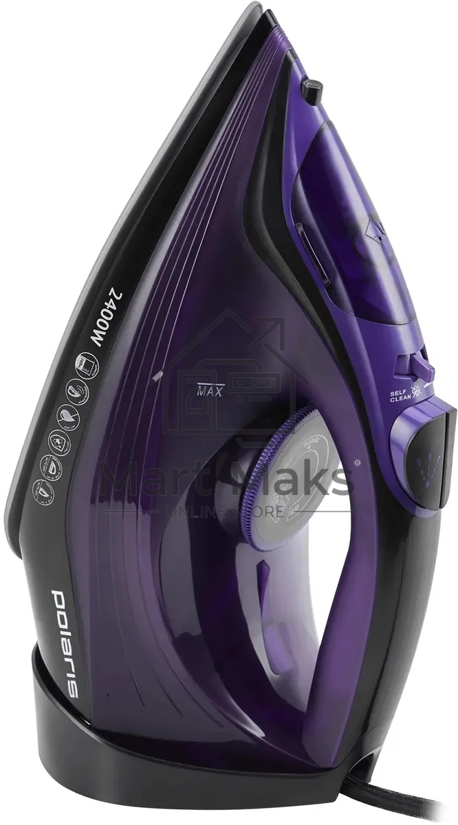 Утюг Polaris PIR2487AK 3m черный/фиолетовый 2400Вт