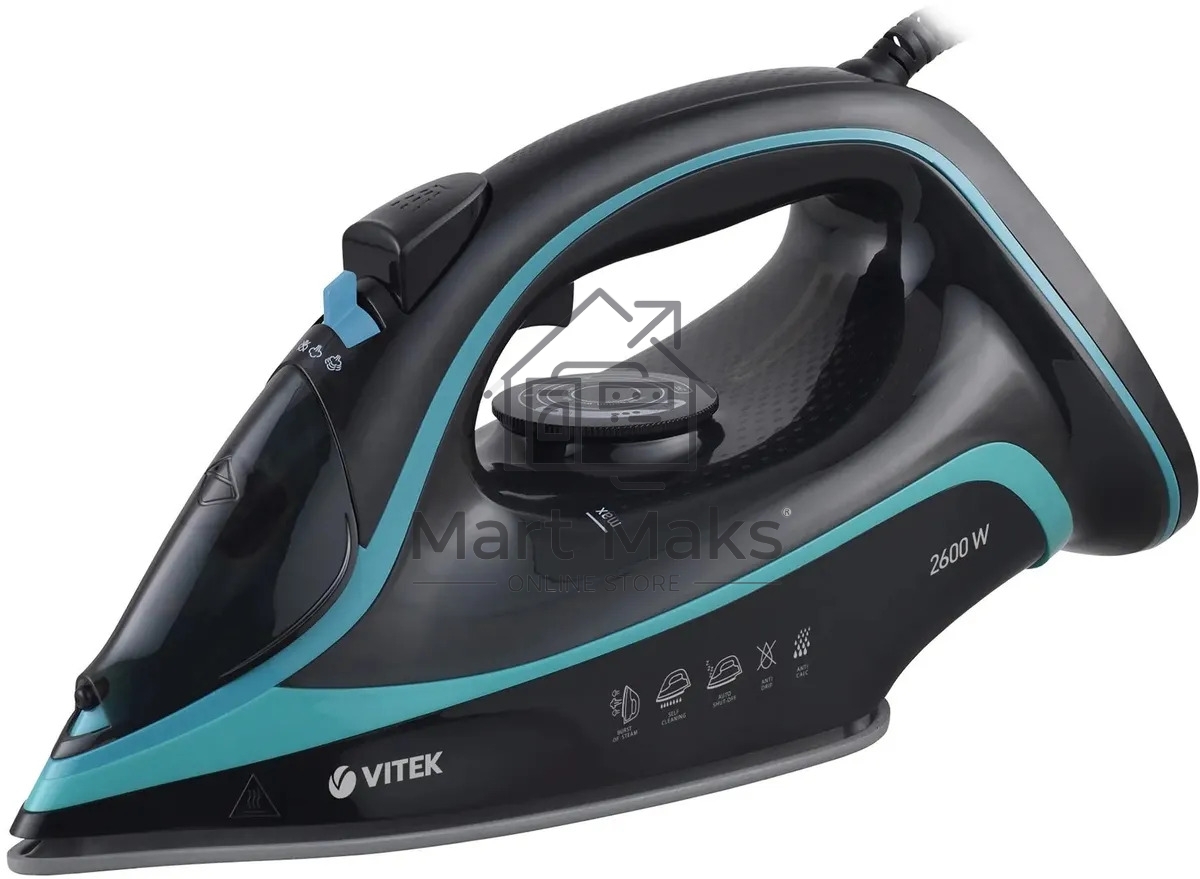 Утюг Vitek VT-8334 черный/бирюзовый