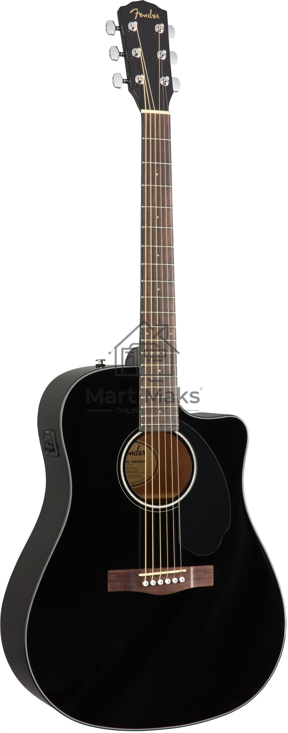 Электроакустическая гитара FENDER CD-60SCE Dread Black WN