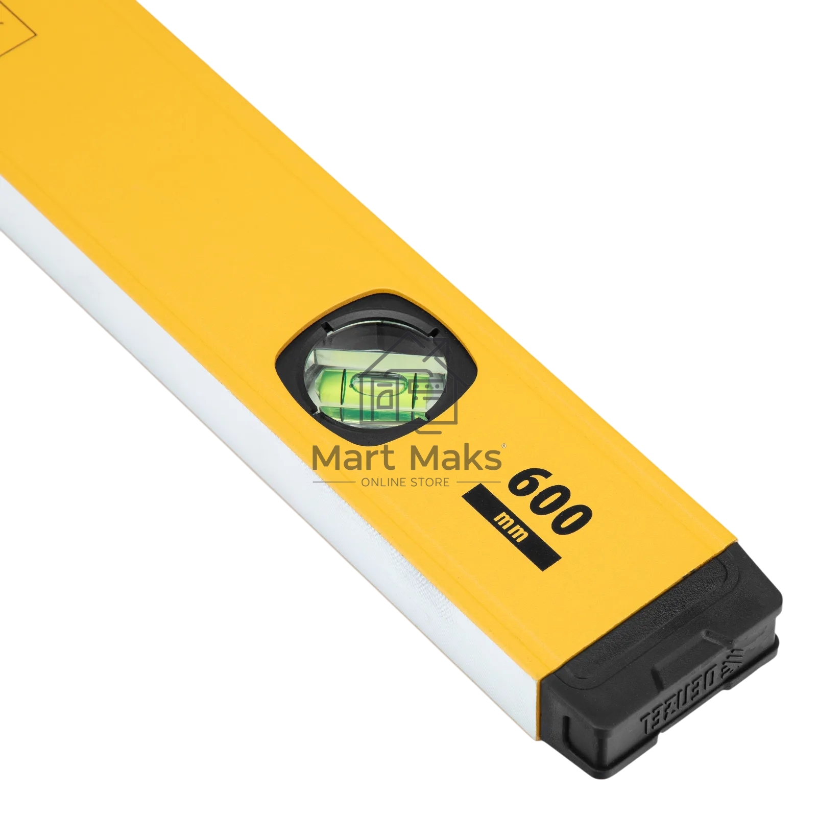 Уровень алюминиевый Denzel магнит., фрезерованный, 3 глазка (1 зеркал.), 0,5 мм/м, 600 мм