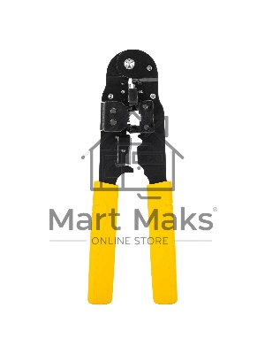 Обжимные клещи Deli DL381008 RJ45 Размер: 205мм. Спецификация обжима: 8P. Холоднокатаный стальной лист с черной отделкой, ручка из ПВХ. Лезвие SK5. Инструмент для зачистки проводов, кусачки и обжимной инструмент 3-в-1.