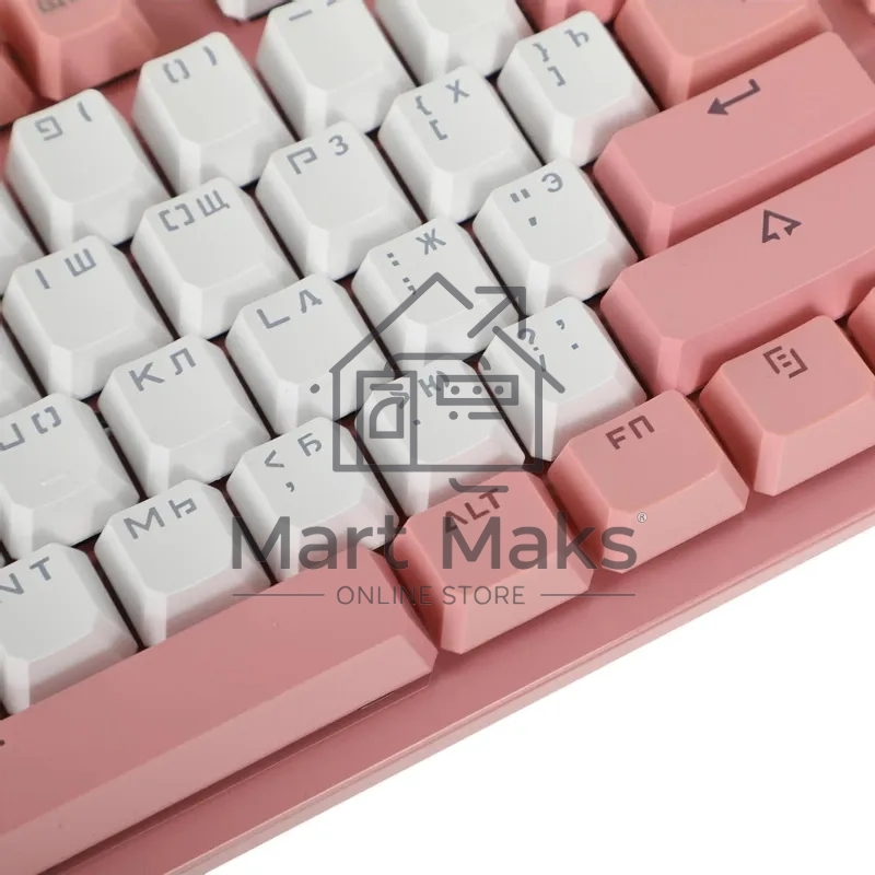 Клавиатура проводная A4Tech Bloody B800 Dual Color USB розовый/белый