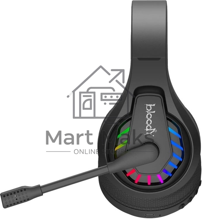 Гарнитура проводная с микрофоном A4Tech Bloody GR230 черный накладные BT оголовье (GR230)