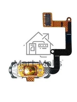 Кнопка HOME в сборе с механизмом и шлейфом для Samsung A320, черная