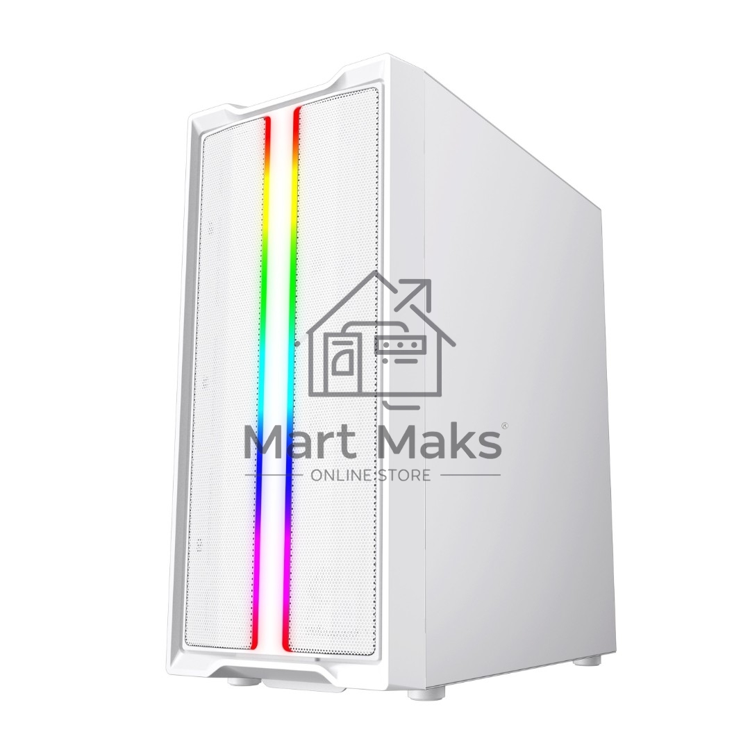 Компьютерный корпус Powercase Mistral Evo White, Tempered Glass, 1x 120mm PWM ARGB fan + ARGB Strip + 3x 120mm PWM non LED fan, белый, ATX (CMIEW-F4S)
