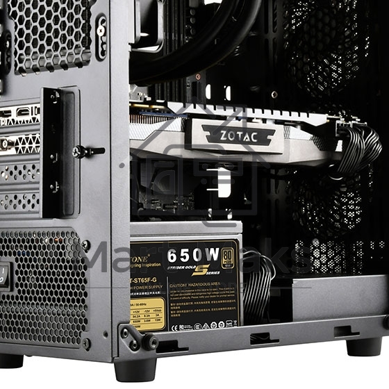 Компьютерный корпус Silverstone SST-PS15B-PRO Precision Mini Tower Micro ATX Computer Case, tempered glass, 2x 120mm ARGB, 1x ARGB Controller, black