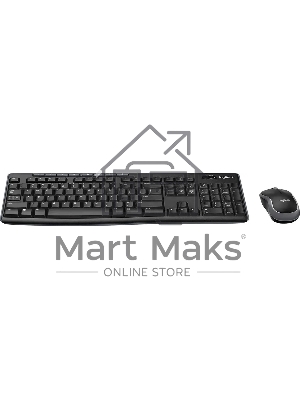 Комплект клавиатура+мышь Logitech MK270 беспроводной, USB, 1000 DPI, чёрный (неоригинальная гравировка)