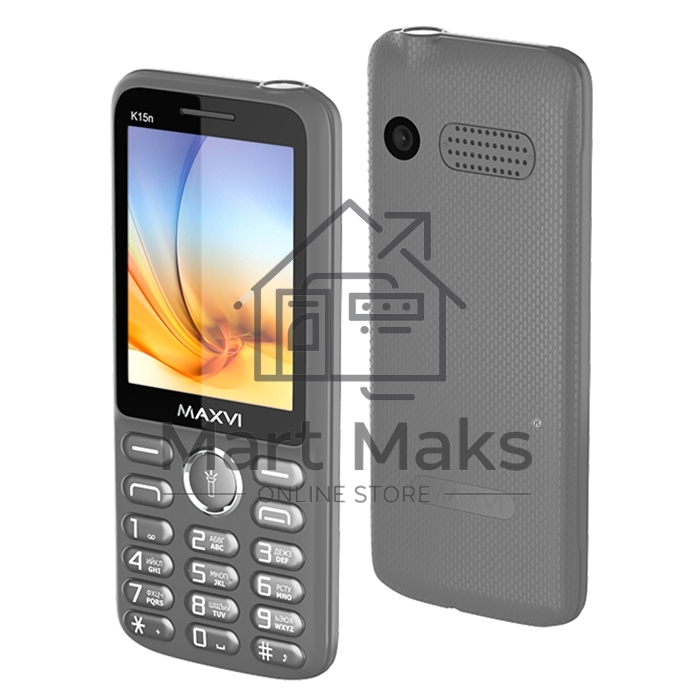 Мобильный телефон Maxvi K15n серый