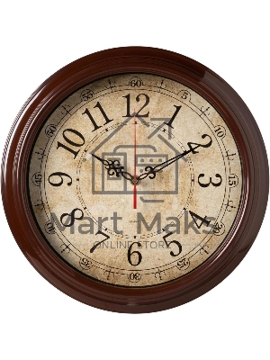 Часы настенные аналоговые Бюрократ WallC-R77P D35см коричневый