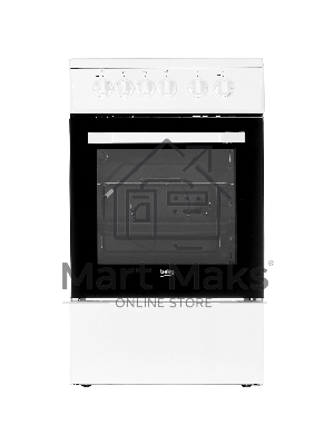 Плита электрическая Beko FFSS57000W белый, конфорок 4 электрических, духовка 60 л, 50 см x 85 см x 60 см