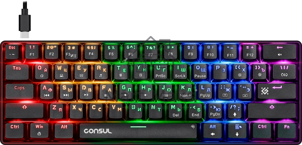 Клавиатура Defender Consul GK-220 RU проводная, USB, черный