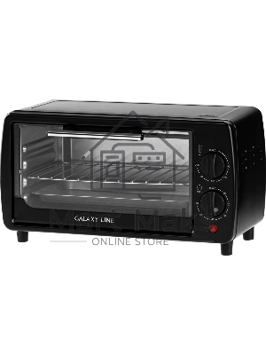 Мини-печь Galaxy Line GL 2625, черный, 8 л, 1000 Вт, таймер на 60 минут, индикатор работы, автоотключение