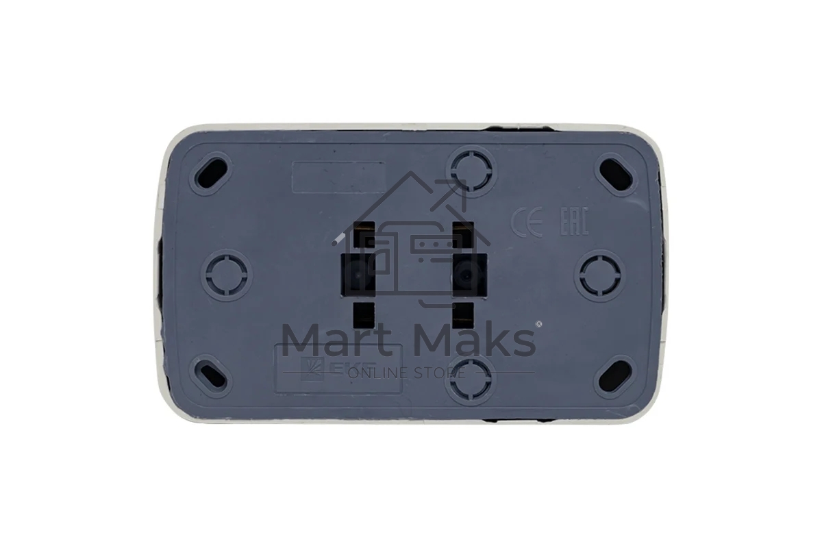 Розетка EKF Basic Минск EGR16-128-10 2-местная ОП 16А с заземлением белая