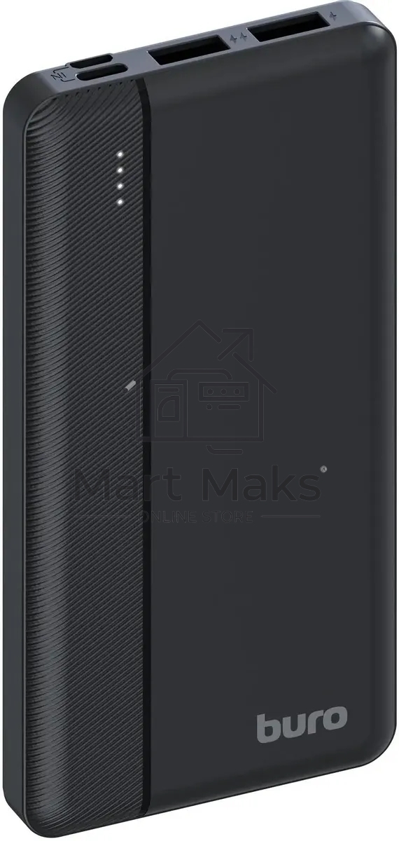 Портативный аккумулятор Buro BP10A 10000mAh 10W 2A 2xUSB-A черный