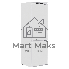 Встраиваемый холодильник Maunfeld MBF193NFW1GR Inverter белый двухкамерный 257/84 л морозилка снизу, No Frost