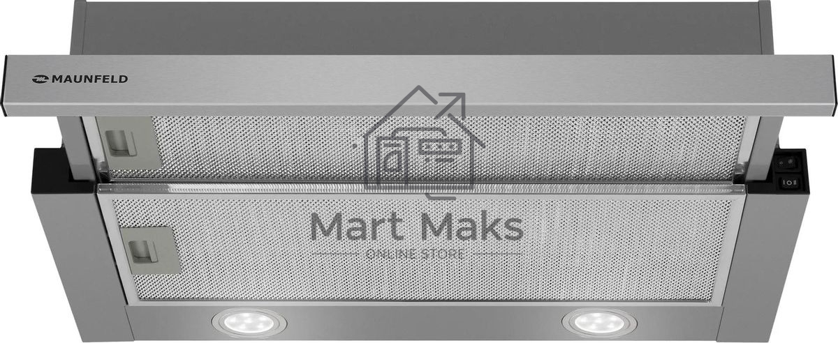 Вытяжка встраиваемая Maunfeld VS Light 60 нержавеющая сталь, 60 см, 520 куб. м/ч, 56 дБ