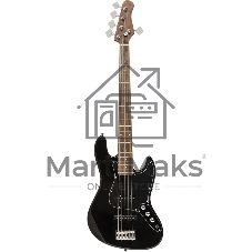 Бас-гитара STAGG SBJ-30 5S BLK 5-ти струнная форма Jazz Bass, корпус павловния, гриф клен, накладка грифа палисандр, 20 ладов, мензура 867 мм, колки никелированные, бридж JB Classic, звукосниматели 2xJB, регуляторы 2x громкости, 1x тона, цвет черный