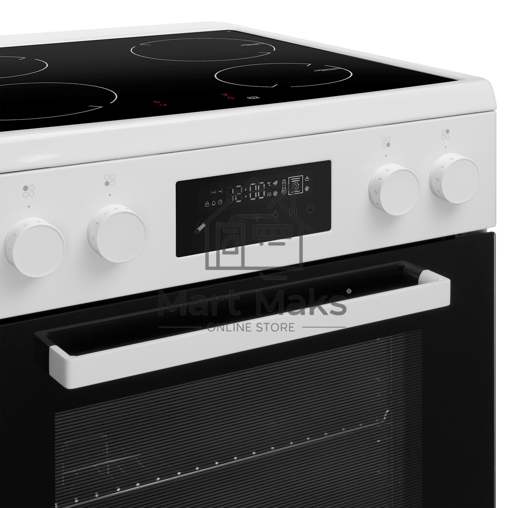 Плита электрическая MAUNFELD MIC611W01TD белый, конфорок 4 электрических (индукционных), духовка 59 л, 60 см x 84.5 см x 63 см