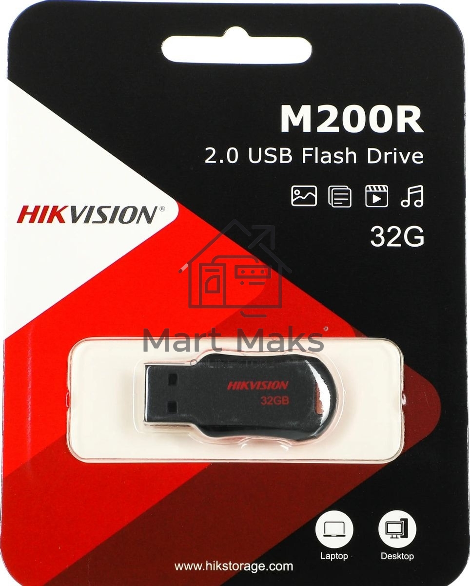 Флешка USB R/W R/W Hikvision 32Gb HS-USB-M200R/32G USB2.0 черный