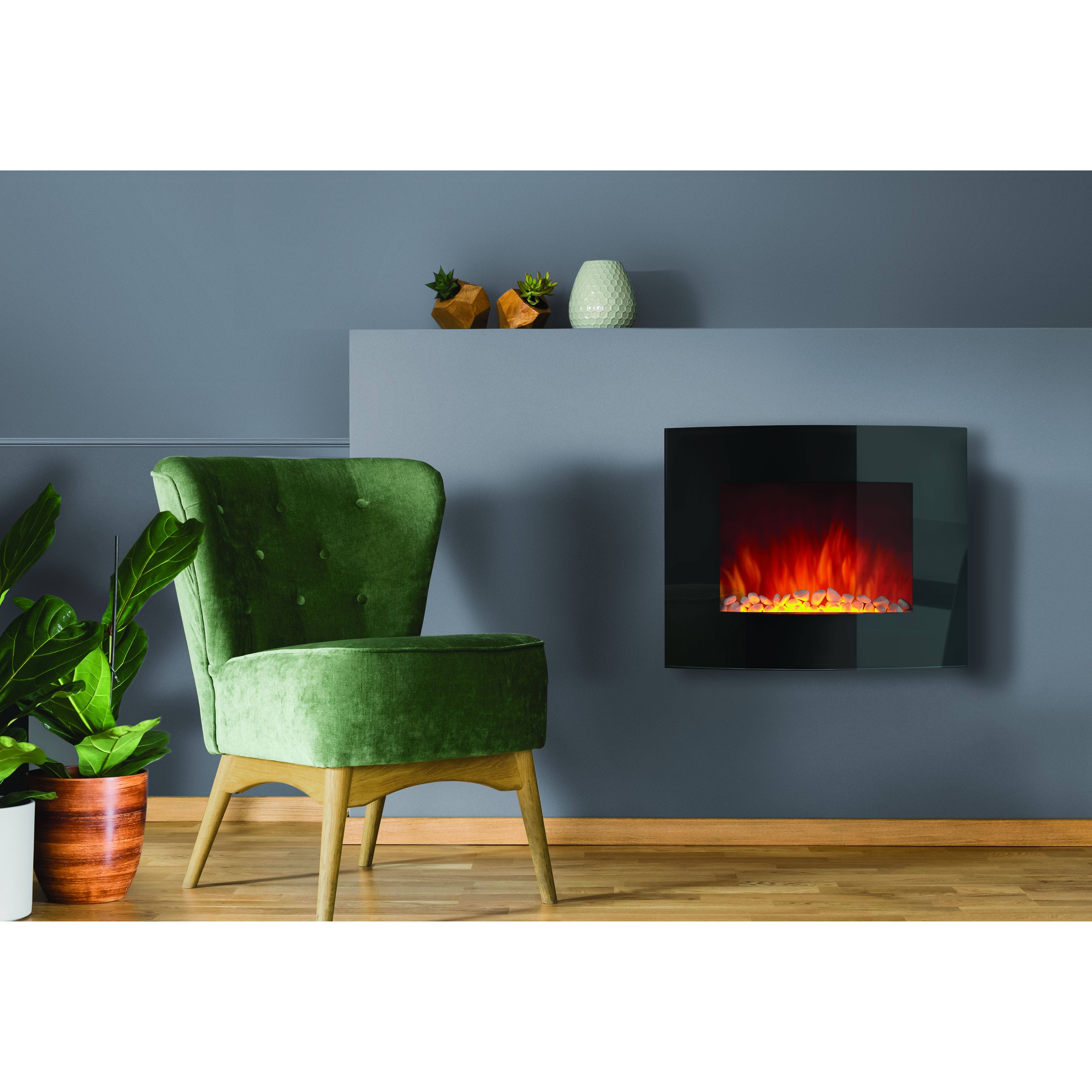Электрокамин Electrolux EFP/W-1150URLS черный, 1800 Вт, 23 м2, термостат, пульт д/у
