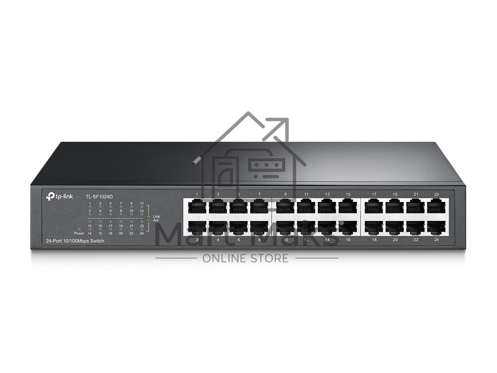 Коммутатор TP-Link TL-SF1024D, 24×100 Мбит/с, неуправляемый