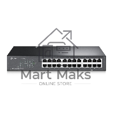 Коммутатор TP-Link TL-SF1024D, 24×100 Мбит/с, неуправляемый