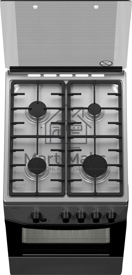 Плита газовая Darina 1D1 GM 241 014 Х нержавеющая сталь/черный, конфорок 4 шт, духовка 50 л, 50 см x 85 см x 60 см