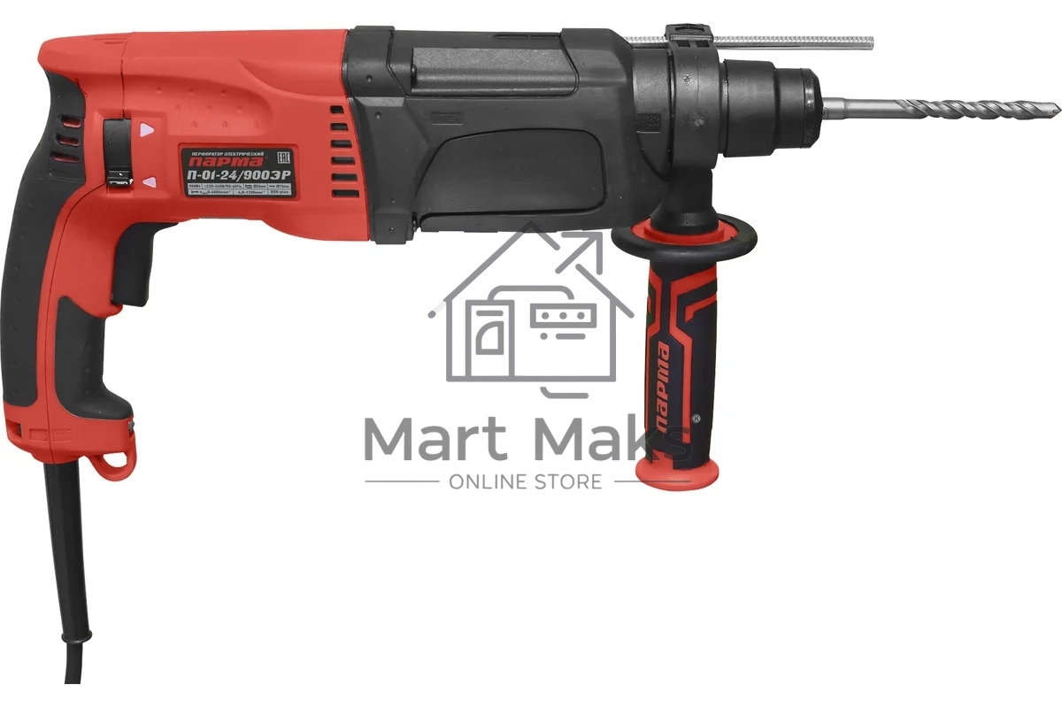 Перфоратор ПАРМА П-01-24/900ЭР 02.027.00003 900Вт,3-х реж,2,6Дж,SDS-plus, рег.об.,рев, пл.пуск,рук.Эрго+)(5ш/к)