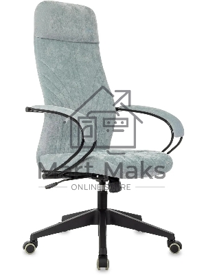 Кресло руководителя Бюрократ CH-610 Fabric серо-голубой Light-28 крестов. пластик